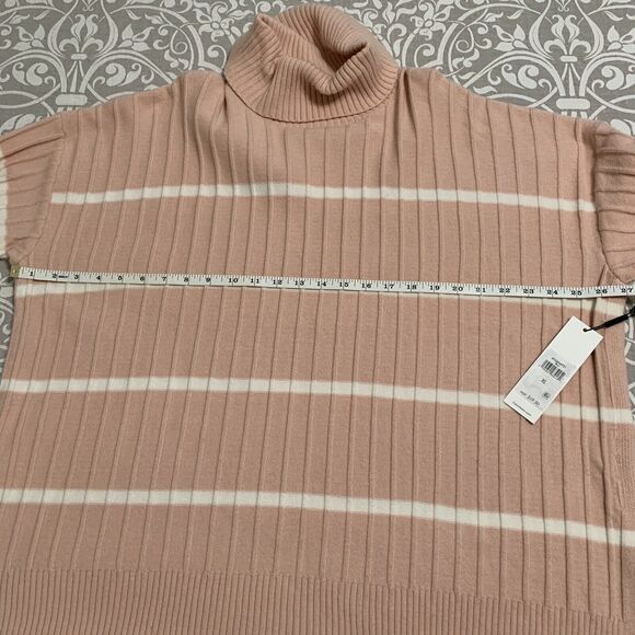 Calvin Klein Sweater Women Size XL Cowl Neck Soft Tunic Blush Pink Ivory NWT - Picture 5 of 9